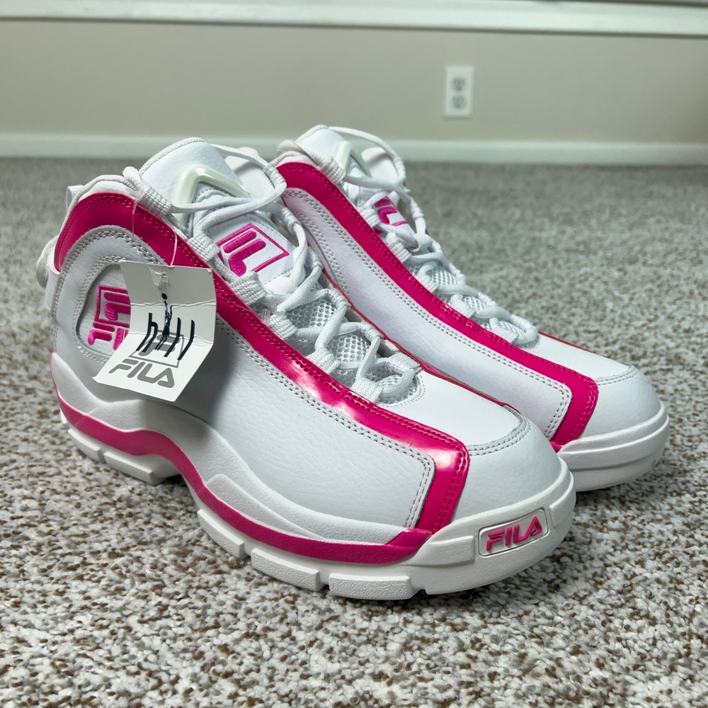 Fila Sneakers Women Size 11 White Pink Athletic Basketball Grant Hill 2 Sports